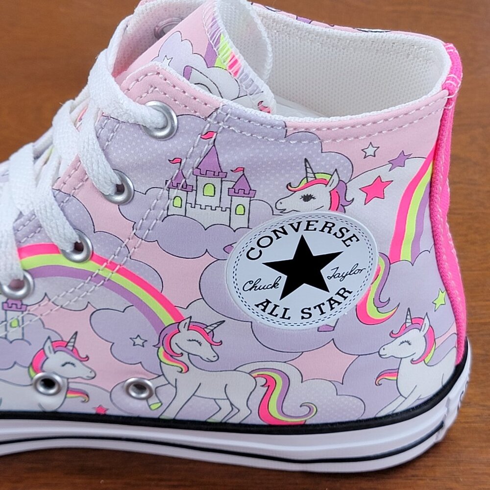 Converse Kids Unicorn Sneakers - Pink and White - Picture 10 of 12